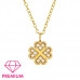 Children's Silver Lucky Four Leaf Clover Necklace with Cubic Zirconia Children's Silver Lucky Four Leaf Clover Necklace with Cubic Zirconia