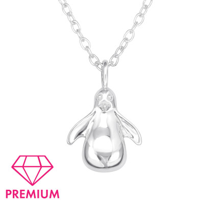 Children's Silver Penguin Necklace