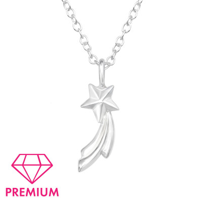 Children's Silver Shooting Star Necklace