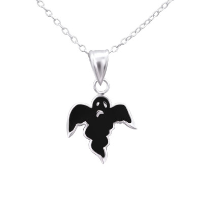 Ghost Children's Sterling Silver Necklace with Epoxy