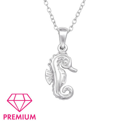 Children's Silver Seahorse Necklace