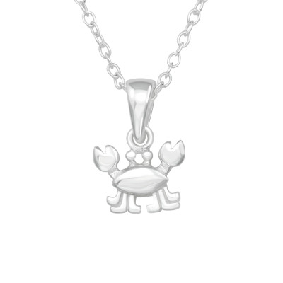 Children's Silver Crab Necklace