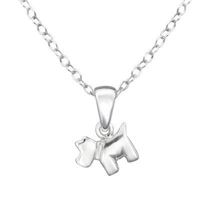 Children's Silver Dog Necklace