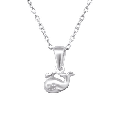 Children's Silver Whale Necklace