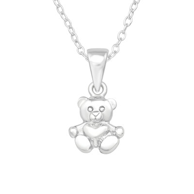 Children's Silver Bear Necklace