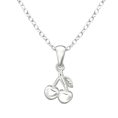 Children's Silver Cherry Necklace