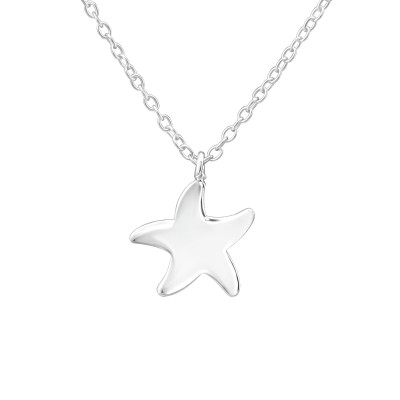 Children's Silver Starfish Necklace