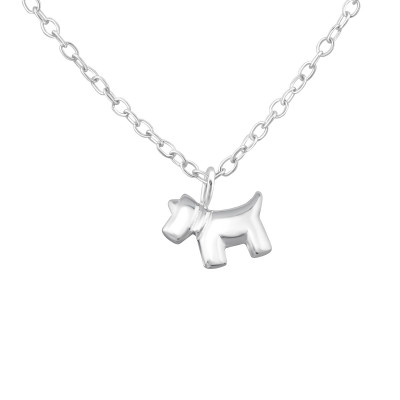 Children's Silver Dog Necklace