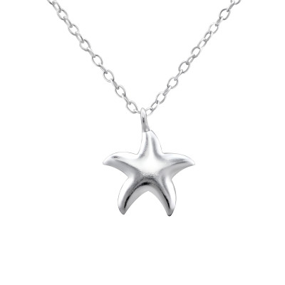 Children's Silver Starfish Necklace