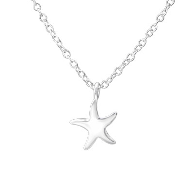 Children's Silver Starfish Necklace