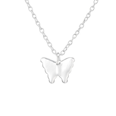 Children's Silver Butterfly Necklace