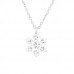 Children's Silver Snowflake Necklace with Crystal