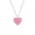 Children's Silver Heart Necklace with Crystal