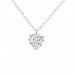 Children's Silver Heart Necklace with Crystal