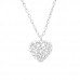 Children's Silver Heart Necklace with Crystal