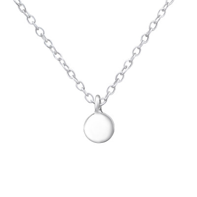 Children's Silver Round Necklace