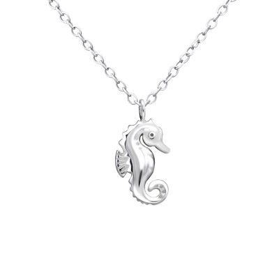 Children's Silver Seahorse Necklace