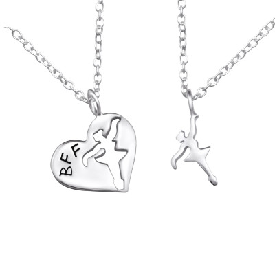 Children's Silver Bff Ballerina Necklace