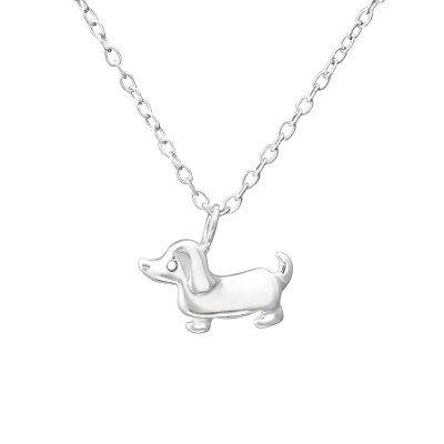 Children's Silver Dog Necklace