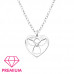 Children's Silver Angel Necklace with Cubic Zirconia