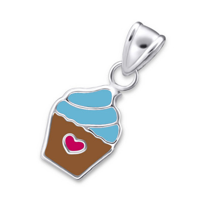 Cupcake Children's Sterling Silver Pendant