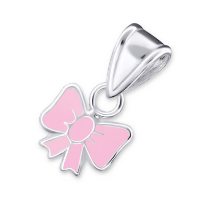 Bow Children's Sterling Silver Pendant with Epoxy