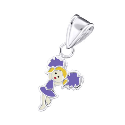 Cheerleader Children's Sterling Silver Pendant