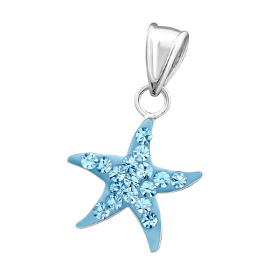 Children's Silver Star Pendant with Crystal