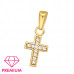 Cross Children's Sterling Silver Pendant with Cubic Zirconia