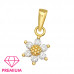 Children's Silver Flower Pendant with Cubic Zirconia