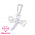 Children's Silver Dragonfly Pendant with Cubic Zirconia