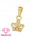 Children's Silver Crown Pendant with Cubic Zirconia