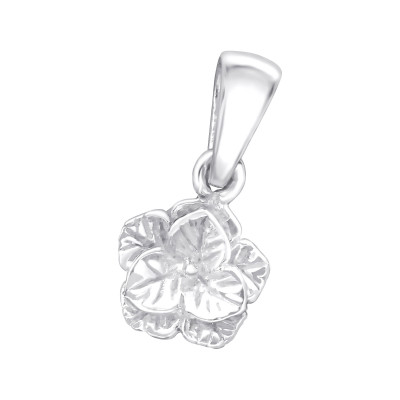 Children's Silver Flower Pendant