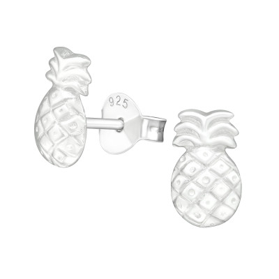 Children's Silver Pineapple Ear Studs