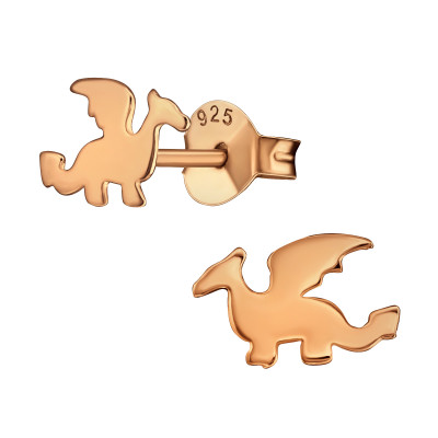 Children's Silver Dragon Ear Studs