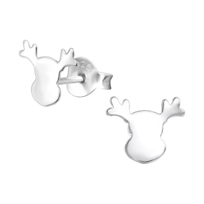 Children's Silver Deer Ear Studs