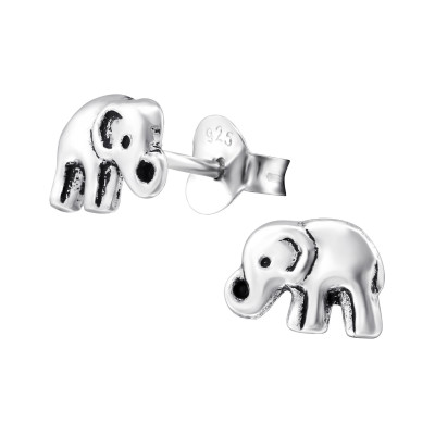 Children's Silver Elephant Ear Studs