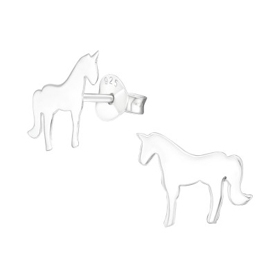 Children's Silver Unicorn Ear Studs