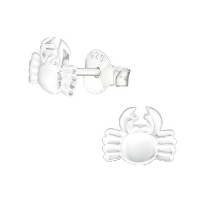 Children's Silver Crab Ear Studs