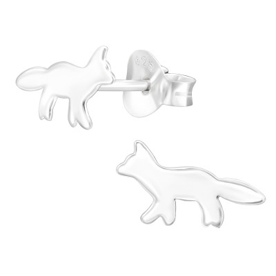 Children's Silver Fox Ear Studs