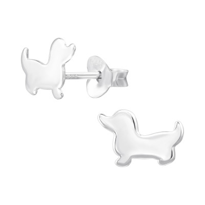 Dachshund Children's Sterling Silver Ear Studs