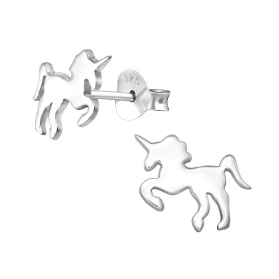 Children's Silver Unicorn Ear Studs