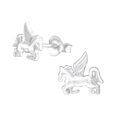 Children's Silver Unicorn Ear Studs