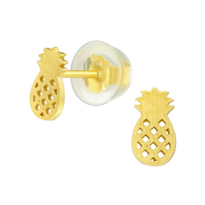 Premium Children's Silver Pineapple Ear Studs