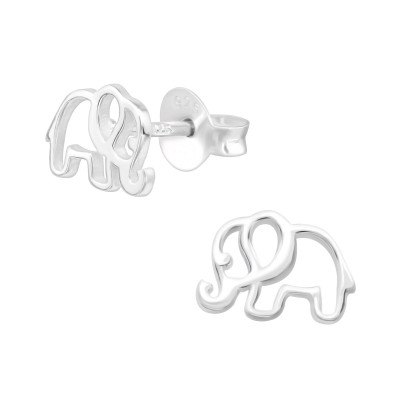 Children's Silver Elephant Ear Studs