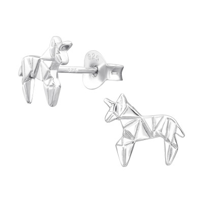 Children's Silver Unicorn Ear Studs