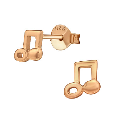 Children's Silver Music Note Ear Studs