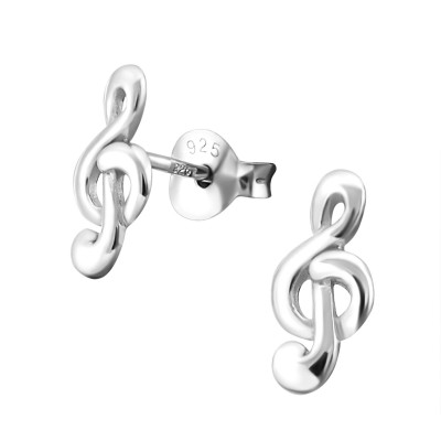 G-Clef Children's Sterling Silver Ear Studs