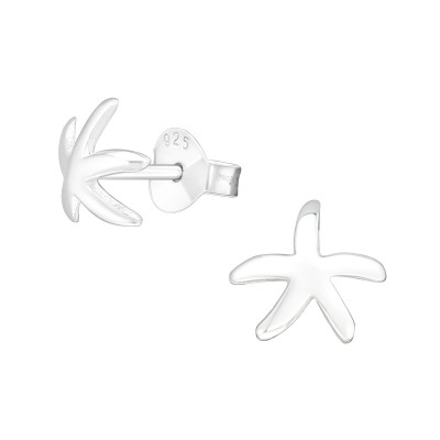 Children's Silver Starfish Ear Studs