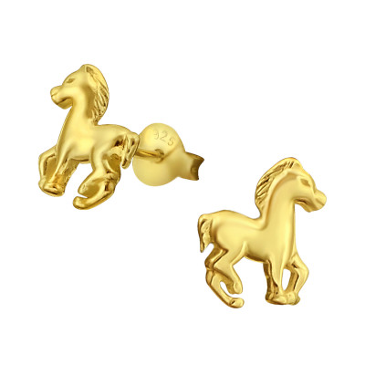 Children's Silver Horse Ear Studs